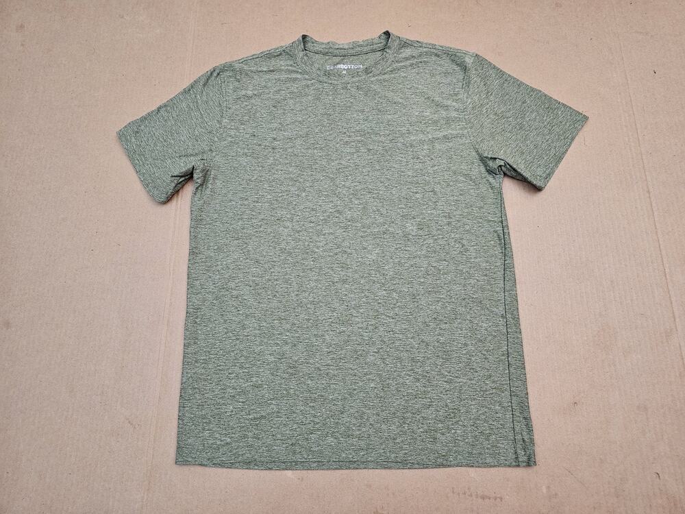 bearbottom mens Medium dark green slub tshirt athletic material
